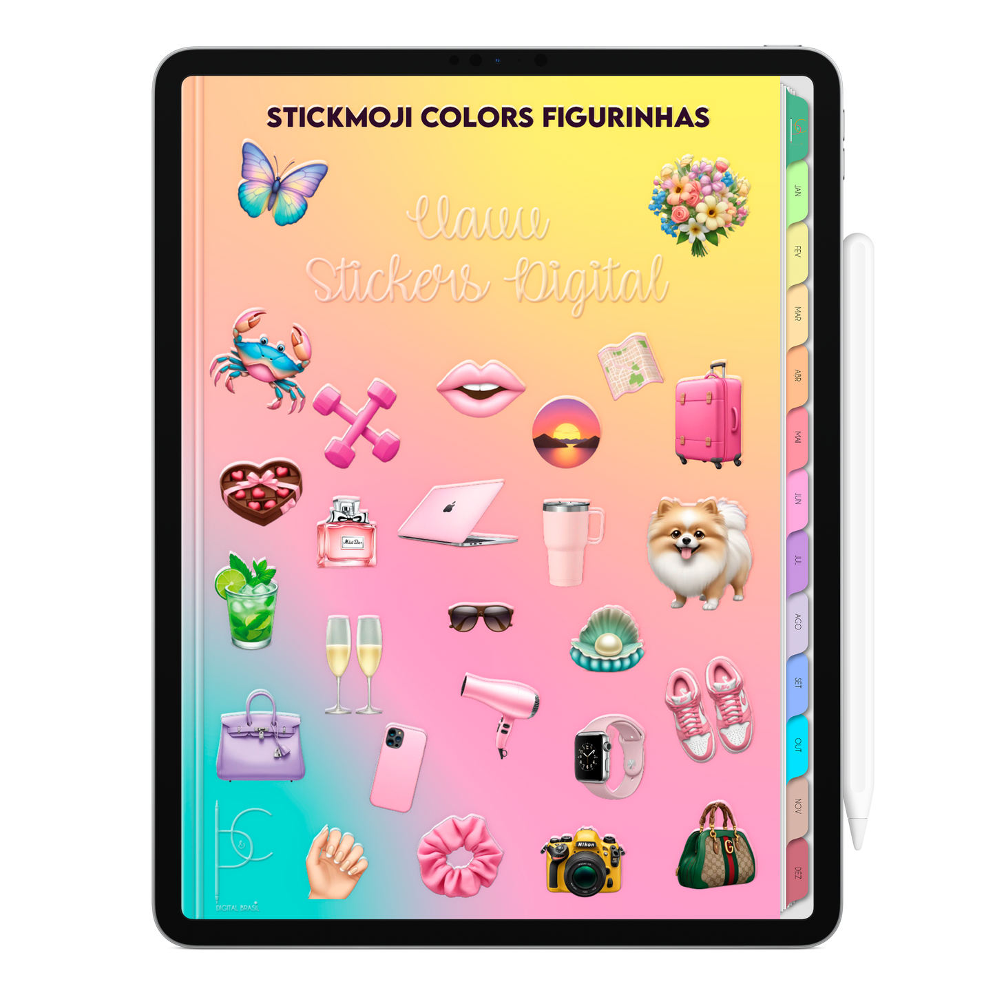 StickMoji Colors - Figurinhas emojis Fofas e Coloridas para Planner Digital no iPad e Tablet Android