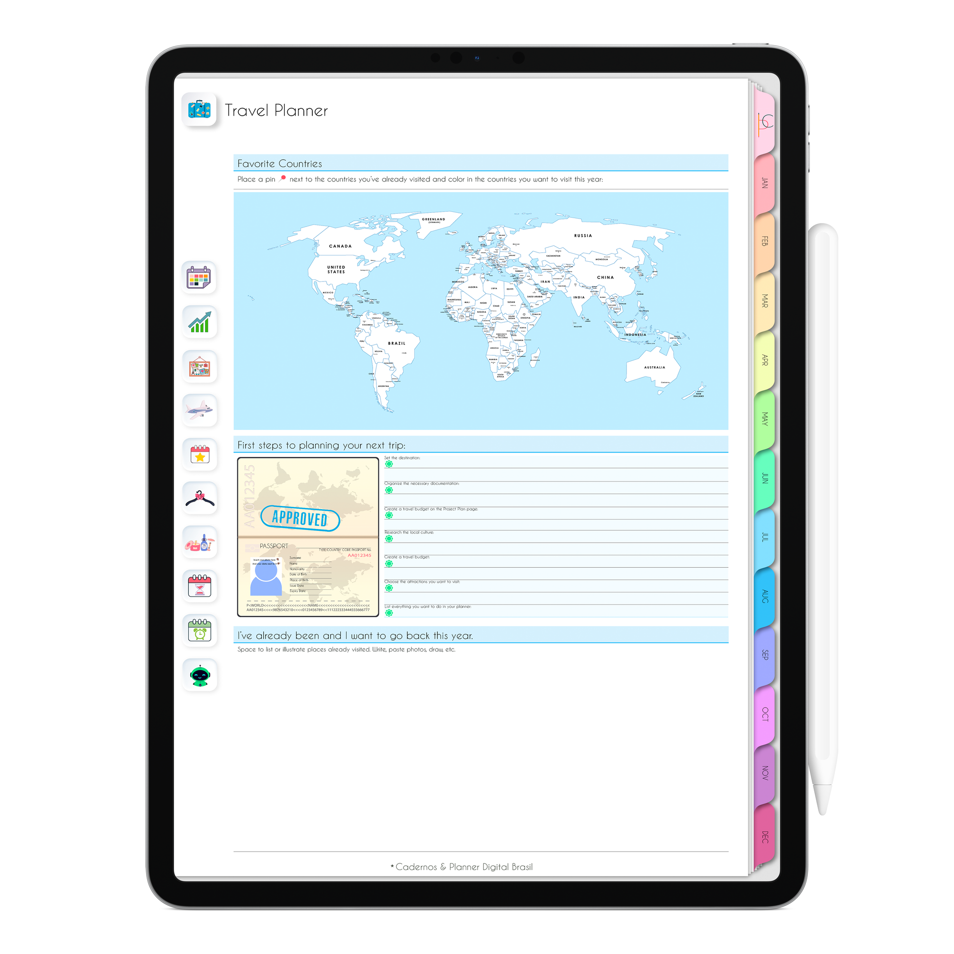 Colorful Life In Colors digital planner 2026 featuring hyperlinked planning pages and 38+ free stickers for notes and productivity on iPad and tablet.