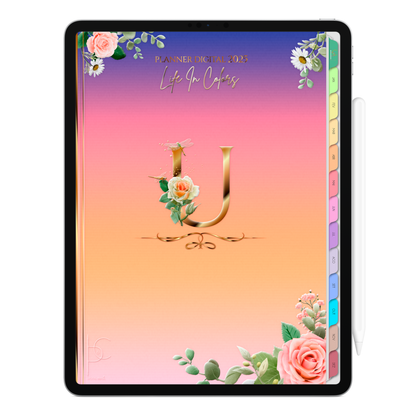 Planner Digital Vertical Life In Colors 2025 Inicial U pt-BR • Para iPad e Tablet Android • Download Imediato