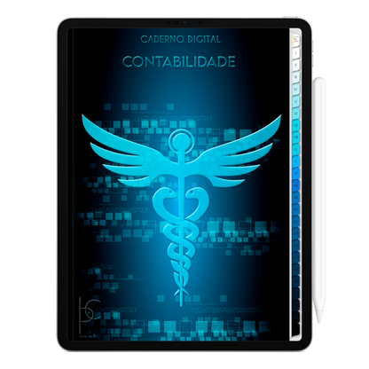 Caderno Digital 24 Matérias - Todas as matérias e layout das abas para iPad e Tablet Android. Cadernos & Planner Digital Brasil