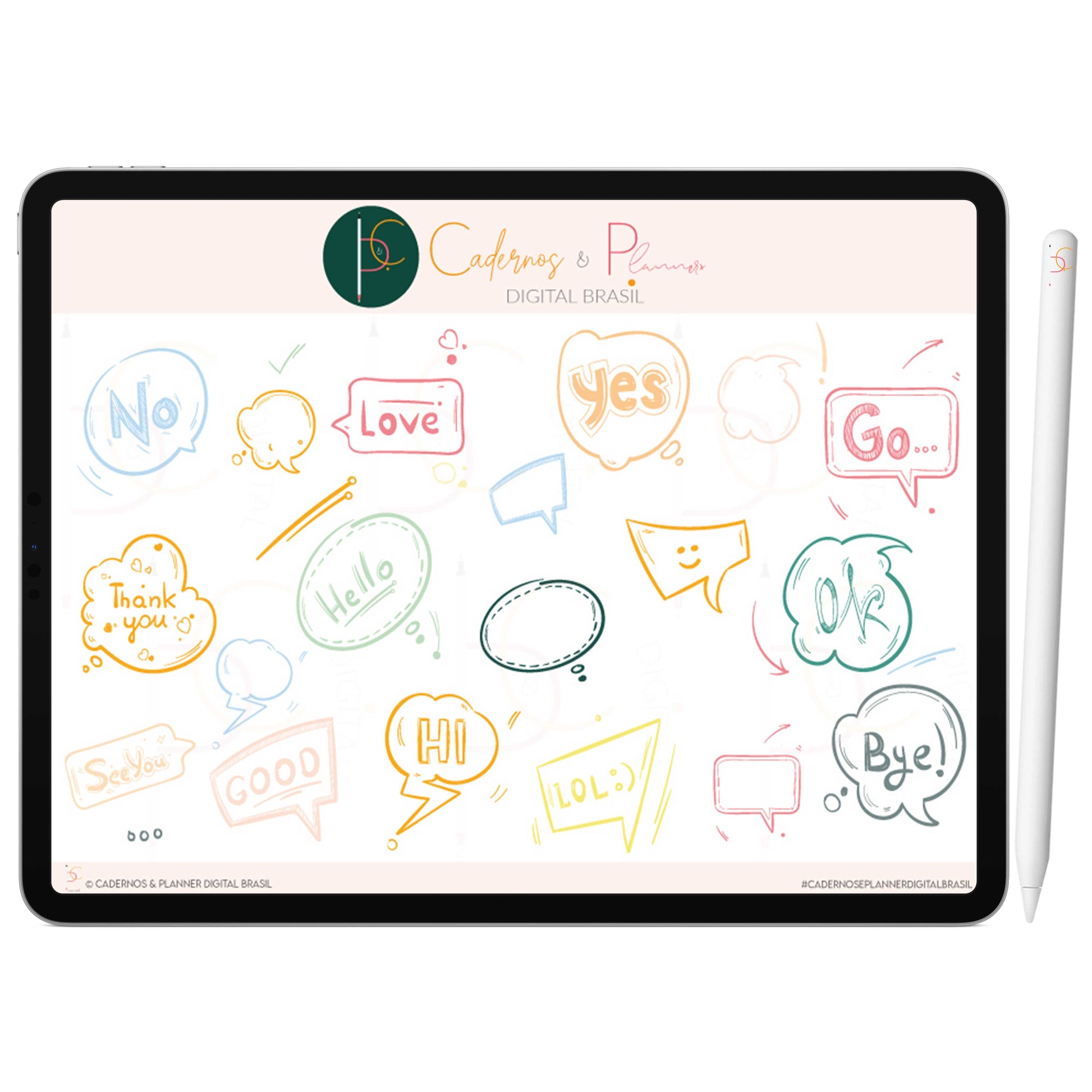Adesivos Stickers Digital Colors Formas e Setas • Mapa Mental Digital • iPad Tablet • Download Instantâneo