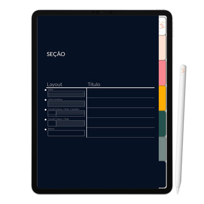 Caderno Digital Pó Estrelar ' 6 Matérias Divisórias • Study • iPad Tablet • GoodNotes Noteshelf  • Download instantâneo