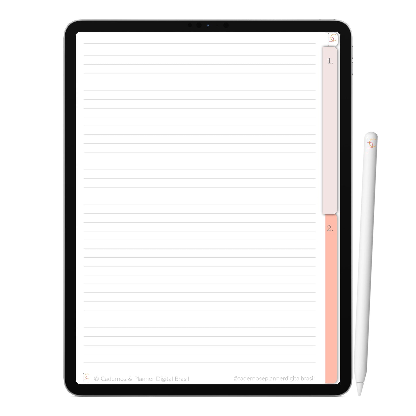 Caderno Digital Happy Feliz ' 2 Matérias Divisórias • Study • iPad Tablet • GoodNotes Noteshelf  • Download instantâneo