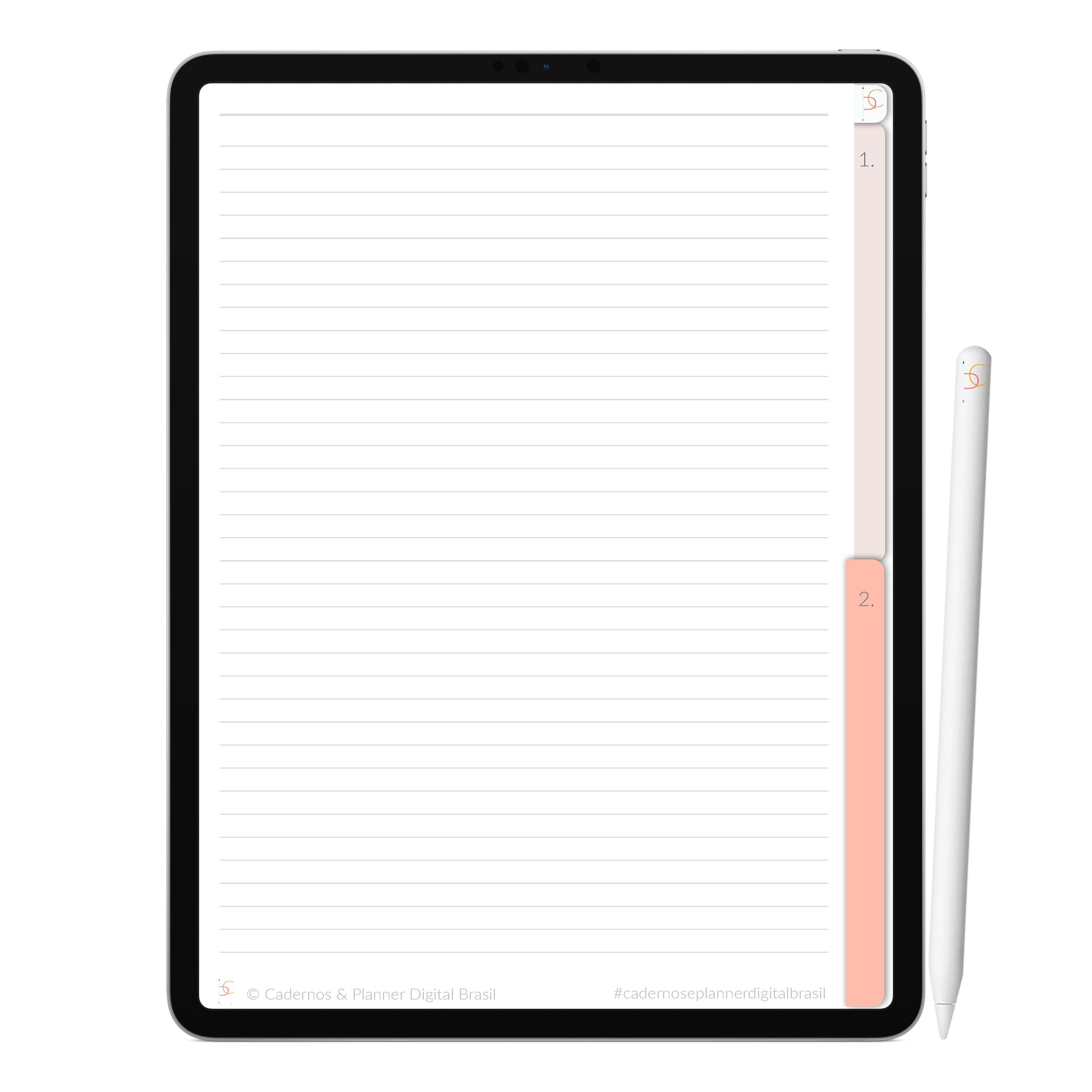 Caderno Digital Happy Feliz ' 2 Matérias Divisórias • Study • iPad Tablet • GoodNotes Noteshelf  • Download instantâneo