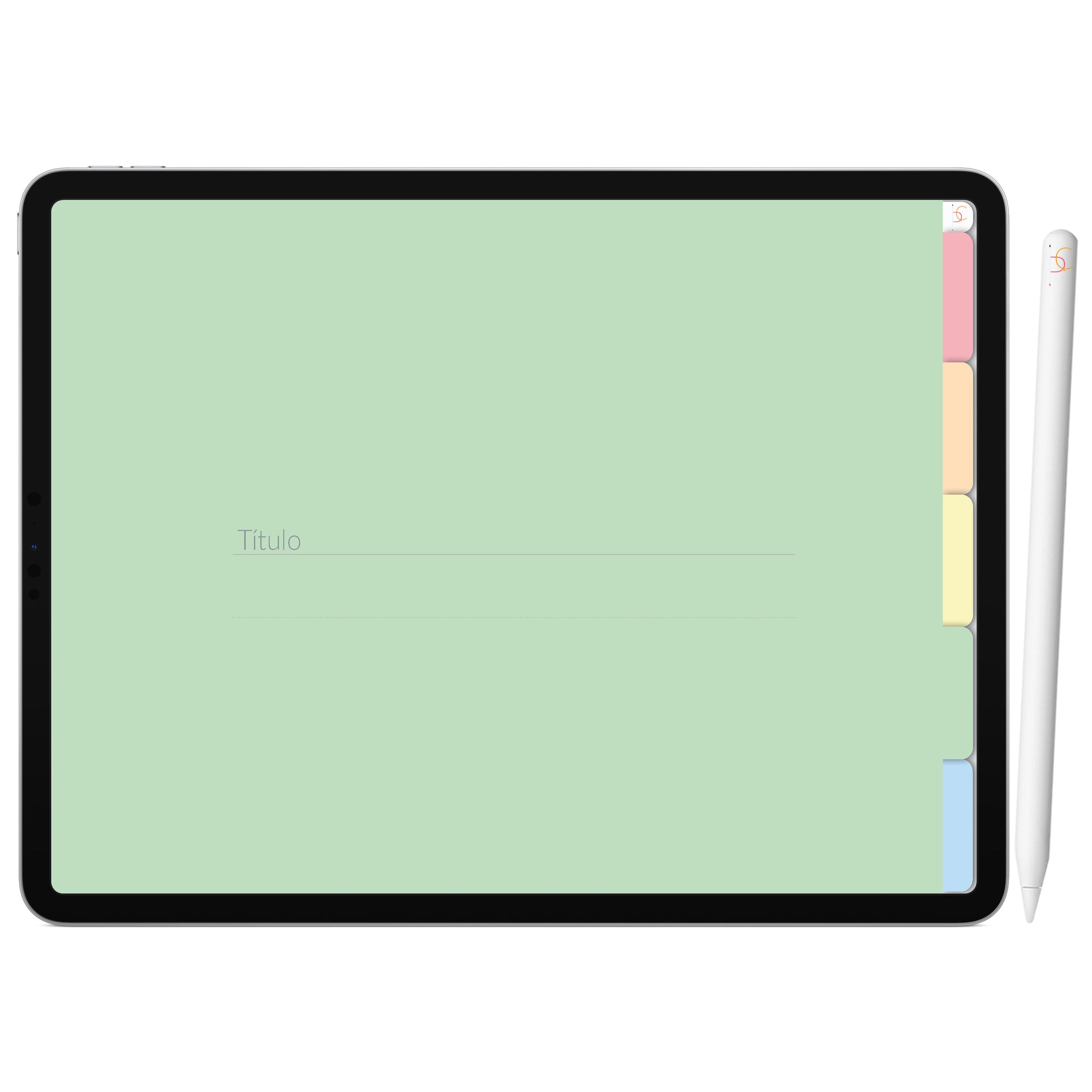 Mapa Mental Digital Rosa Arco-Íris ' 5 Matérias Divisórias • Study • iPad Tablet • GoodNotes Noteshelf  • Download instantâneo