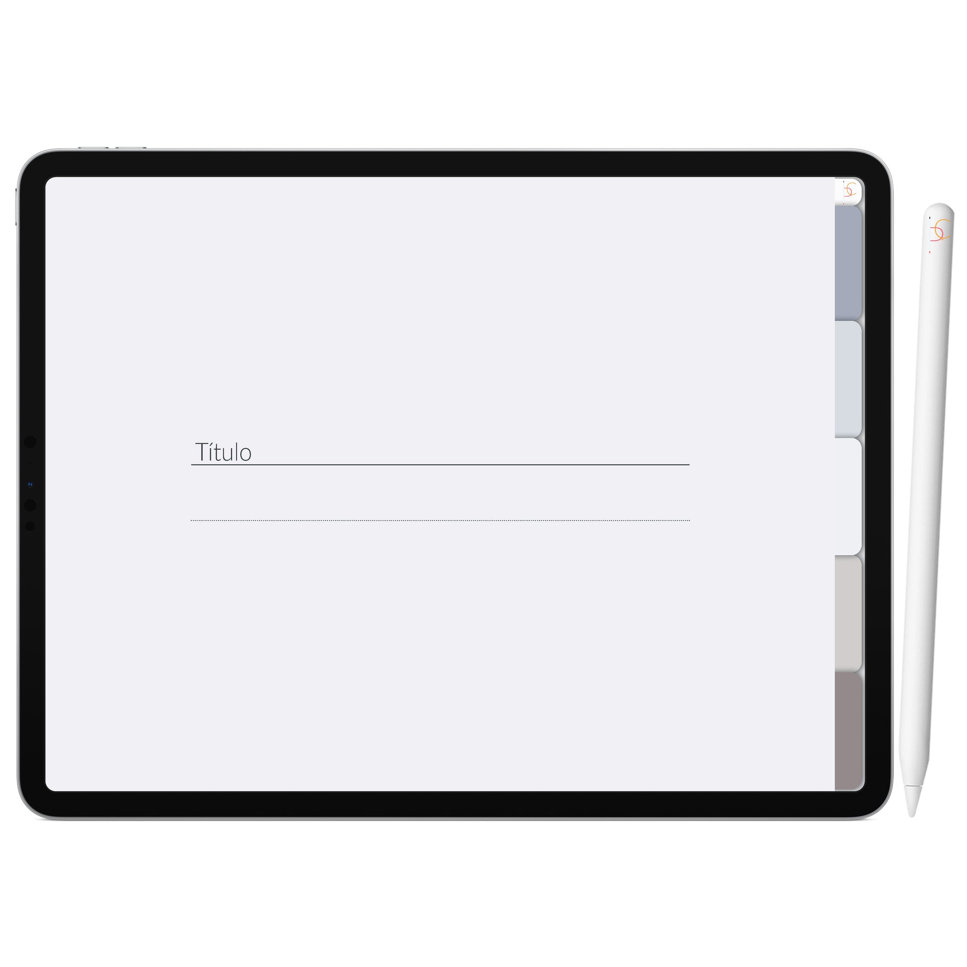Mapa Mental Digital Cinza Névoa Céu Noturno ' 5 Matérias Divisórias • Study • iPad Tablet • GoodNotes Noteshelf  • Download instantâneo