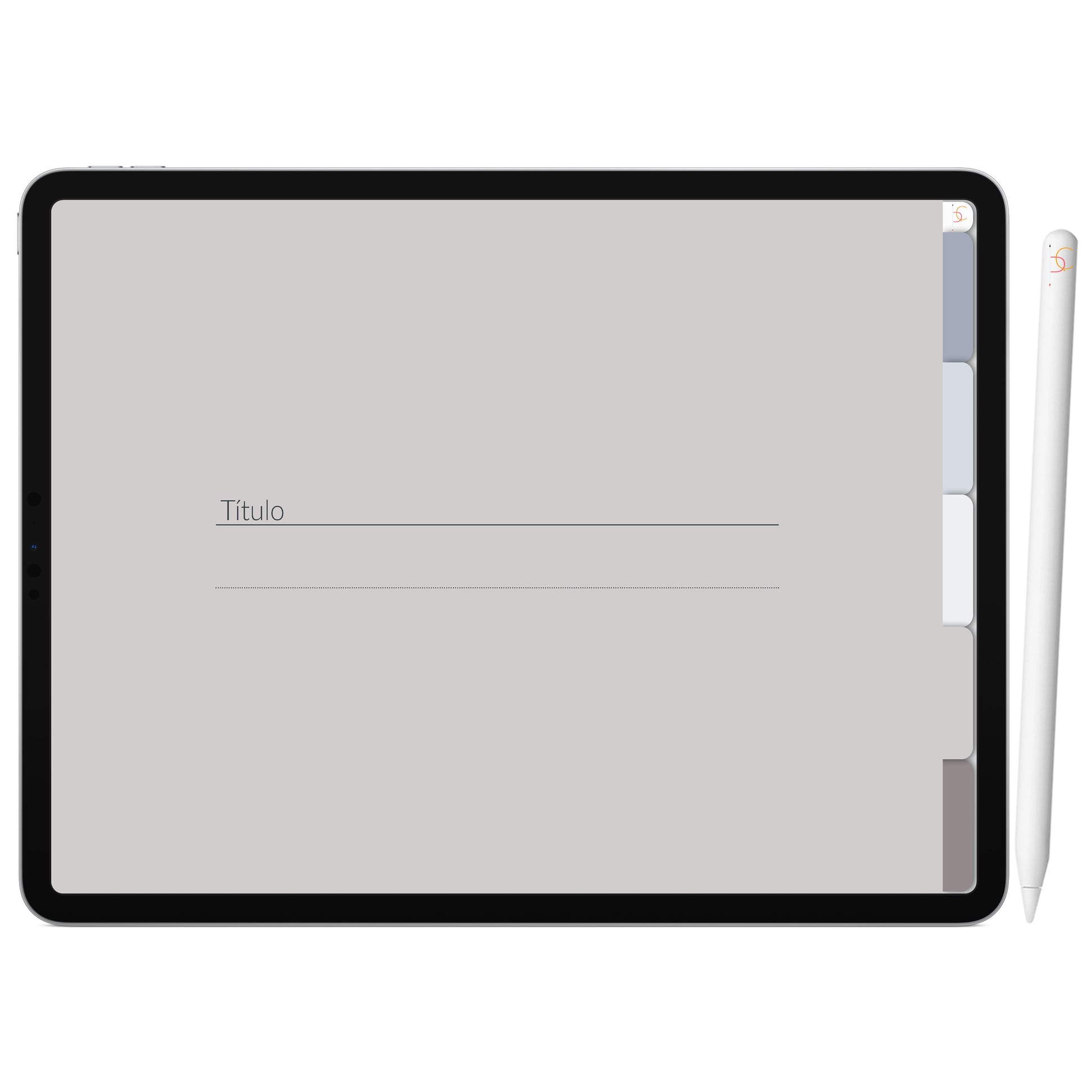 Mapa Mental Digital Cinza Névoa Céu Noturno ' 5 Matérias Divisórias • Study • iPad Tablet • GoodNotes Noteshelf  • Download instantâneo