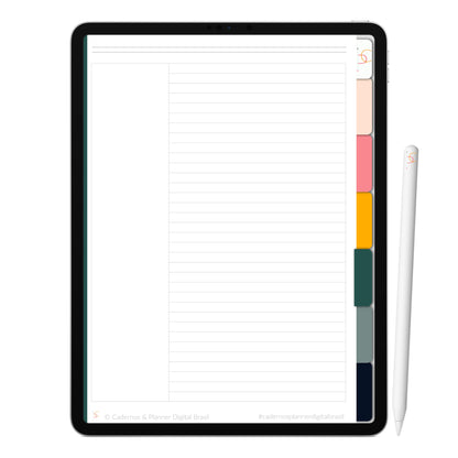 Caderno Digital Meia Noite ' 6 Matérias Divisórias • Study • iPad Tablet • GoodNotes Noteshelf  • Download instantâneo