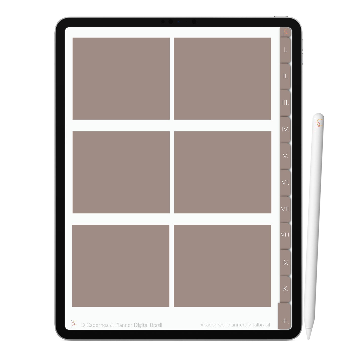 Caderno Digital Minimalista Coffee ' 10 Matérias Divisórias • Study • iPad Tablet • GoodNotes Noteshelf  • Download instantâneo