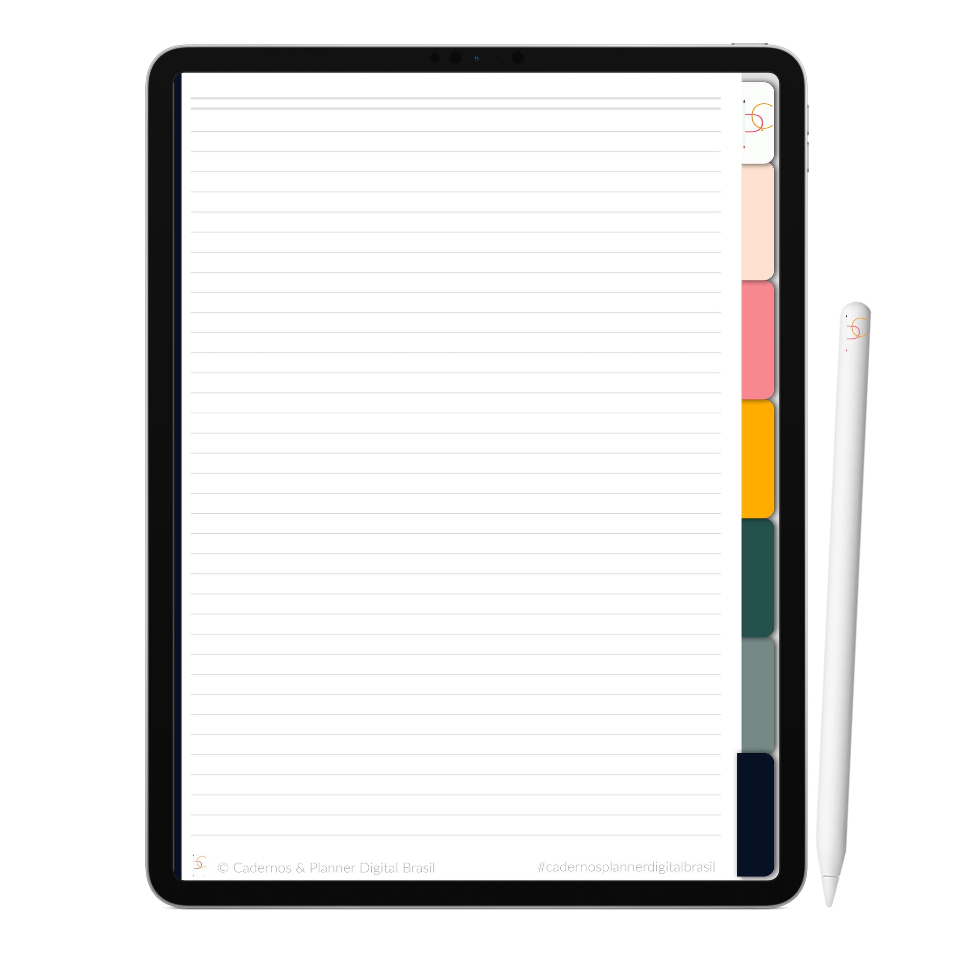 Caderno Digital Blush ' 6 Matérias Divisórias • Caderno Digital • iPad Tablet • GoodNotes Noteshelf  • Download instantâneo