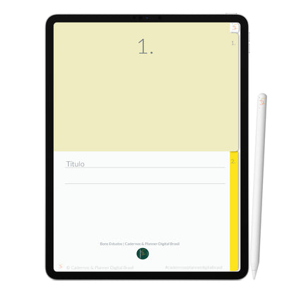 Caderno Digital Shine Brilhe  ' 2 Matérias Divisórias • Study • iPad Tablet • GoodNotes Noteshelf  • Download instantâneo