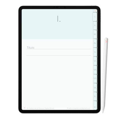 Caderno Digital Minimalista Snow Neve ' 10 Matérias Divisórias • Study • iPad Tablet • GoodNotes Noteshelf  • Download instantâneo