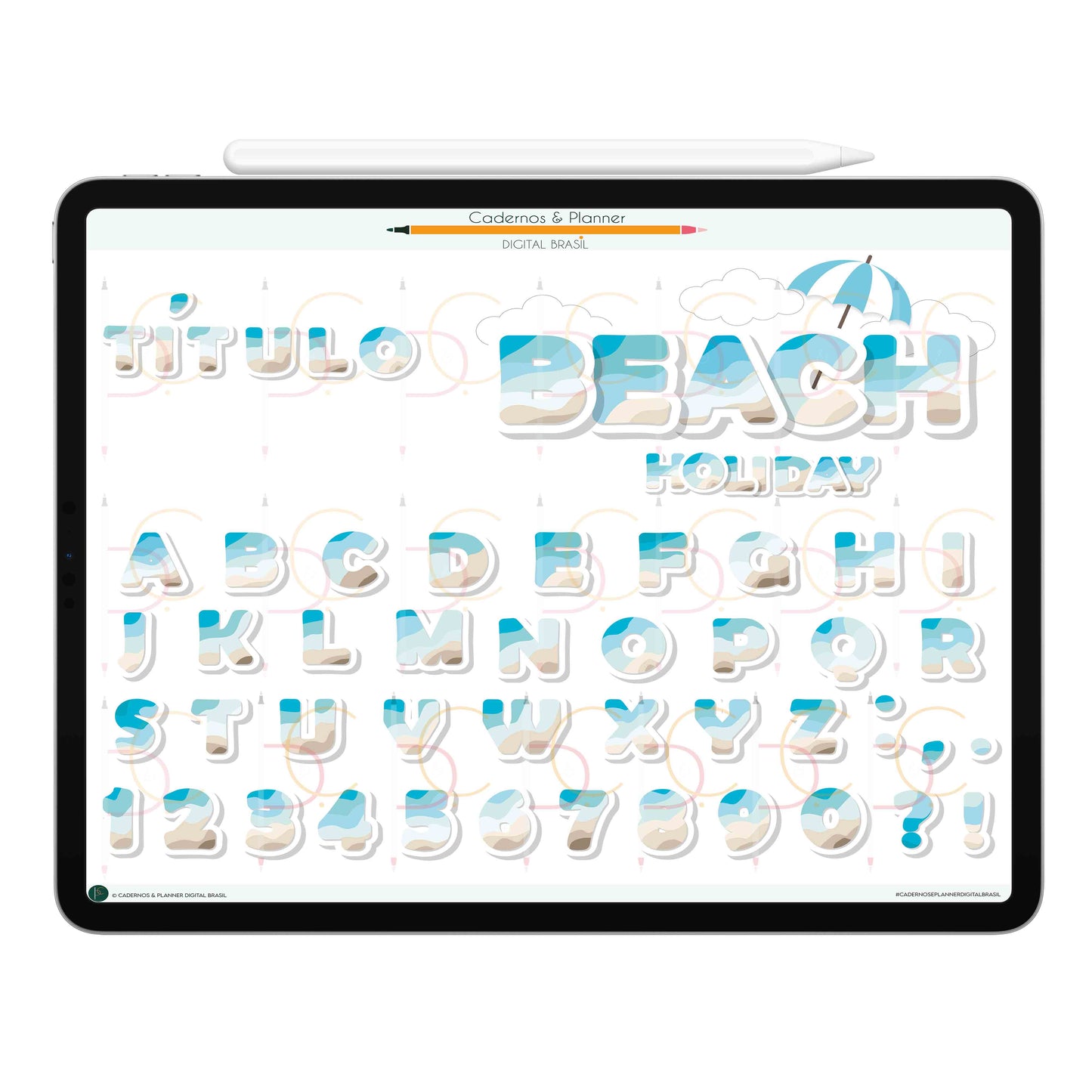 Stickers Títulos Bonitos Adesivos Digital Tipografia • Caderno Digital, Planner Digital, Mapa Mental Digital, Produto Sustentável, Um Produto Digital = Uma árvore plantada