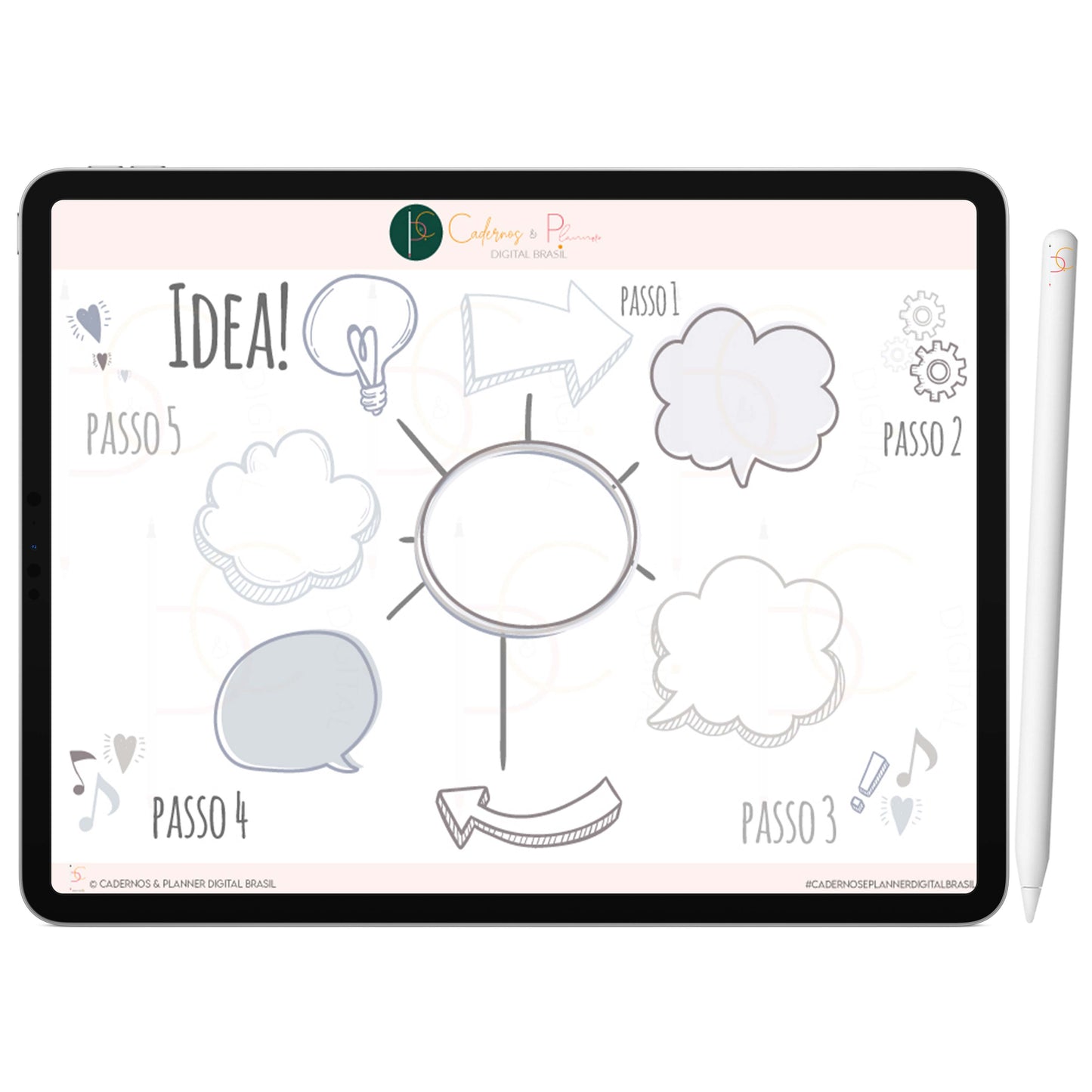 Adesivos Stickers Digital Mapa Mental Céu Noturno • iPad Tablet • GoodNotes Noteshelf