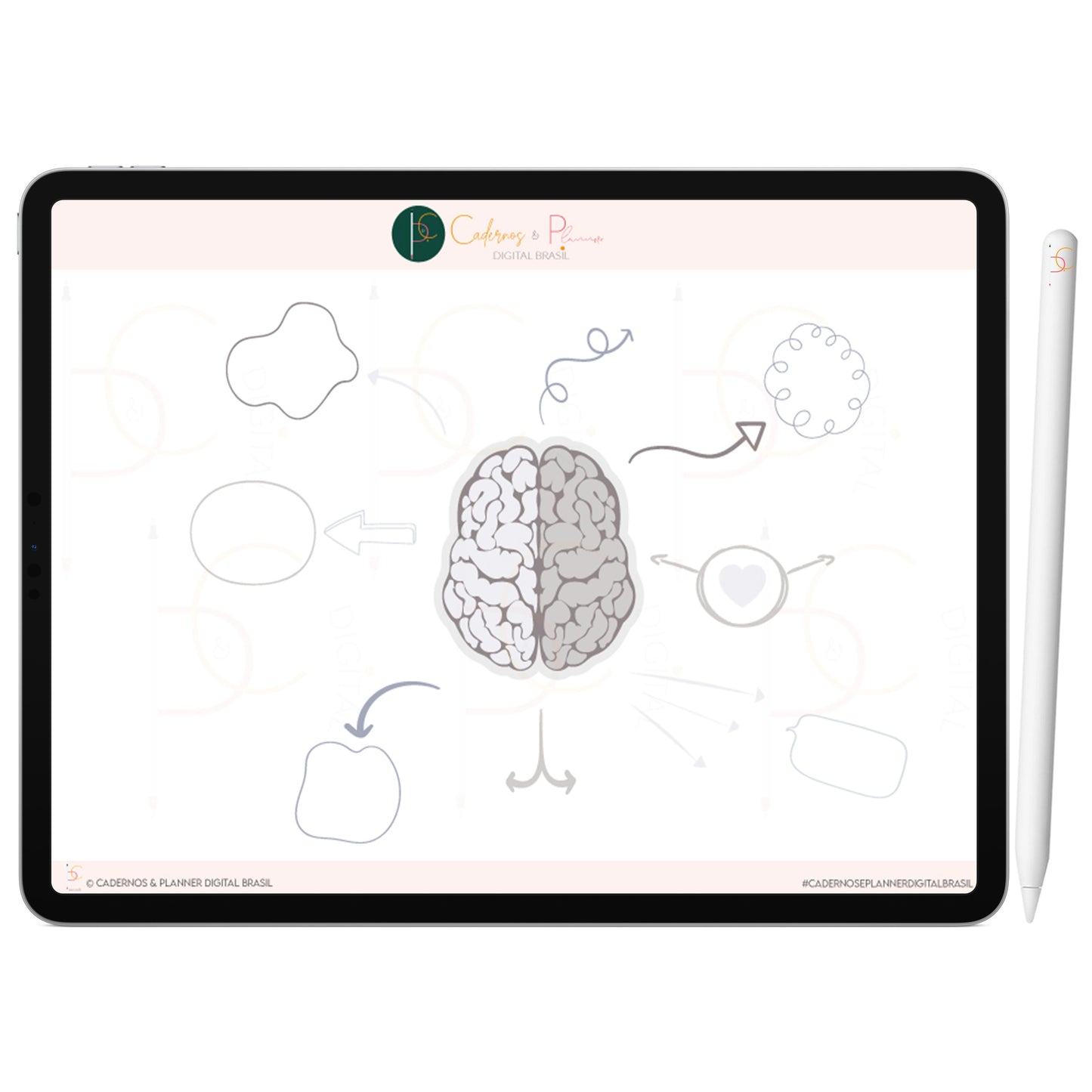 Adesivos Stickers Digital Mapa Mental Céu Noturno • iPad Tablet • GoodNotes Noteshelf