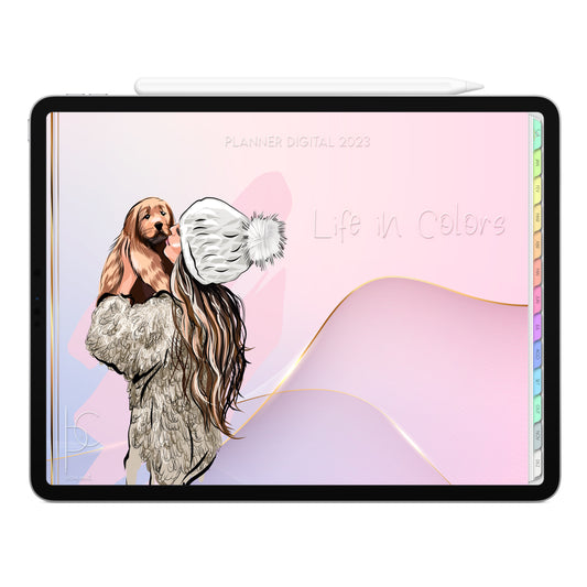 Planner Digital 2023 Horizontal Life In Colors PetLove • iPad Tablet • Download Instantâneo • Sustentável