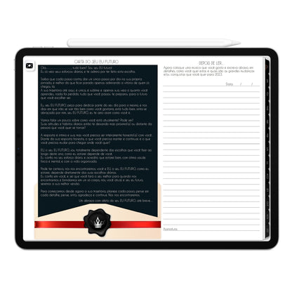 Planner Digital 2023 Horizontal Executivo Black Poder Invisível • iPad Tablet • Download Instantâneo • Sustentável