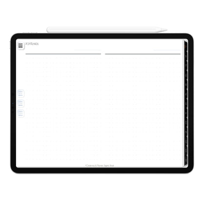 Planner Digital 2023 Horizontal Executivo Black Linhas de Decisão • iPad Tablet • Download Instantâneo • Sustentável