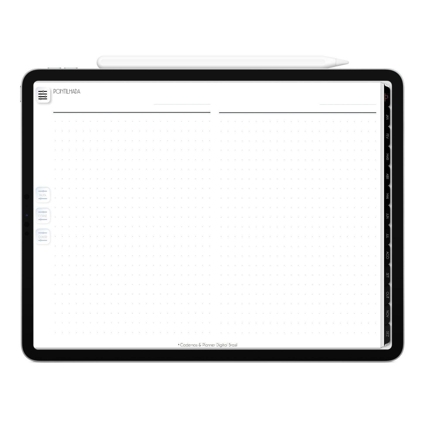 Planner Digital 2023 Horizontal Executivo Black Sol Noturno • iPad Tablet • Download Instantâneo • Sustentável