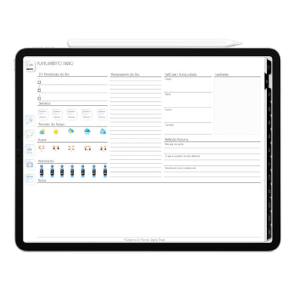 Planner Digital 2023 Horizontal Executivo Black Poder Invisível • iPad Tablet • Download Instantâneo • Sustentável