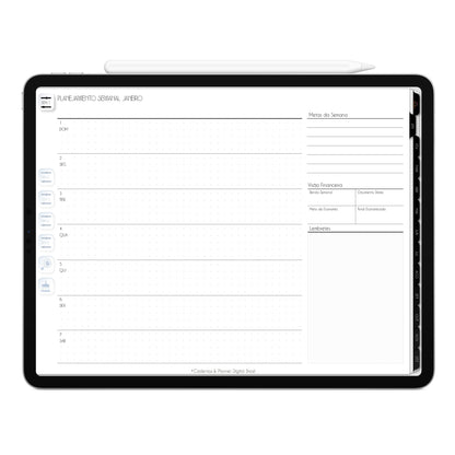 Planner Digital 2023 Horizontal Executivo Black Poder Invisível • iPad Tablet • Download Instantâneo • Sustentável