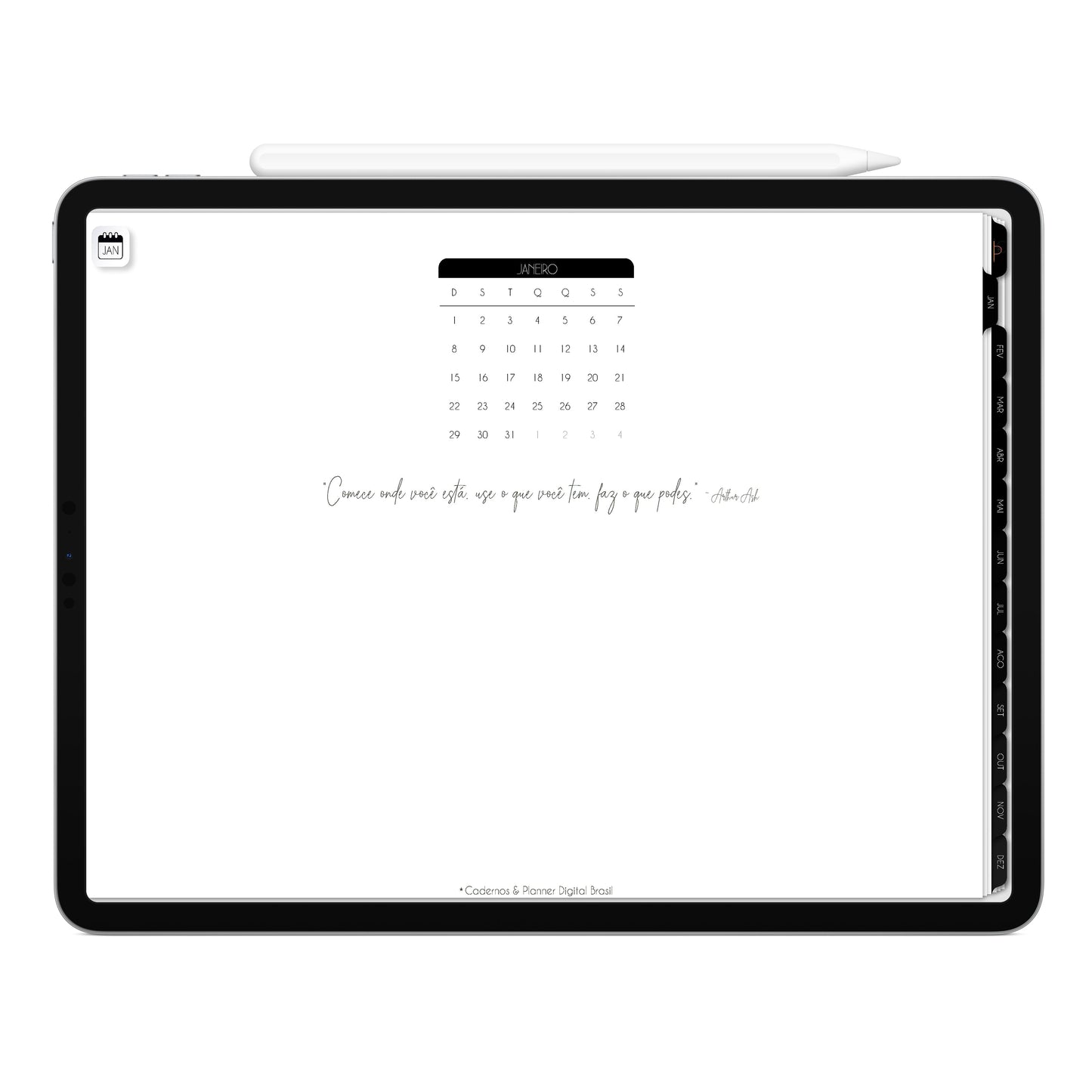 Planner Digital 2023 Horizontal Executivo Black Poder Invisível • iPad Tablet • Download Instantâneo • Sustentável