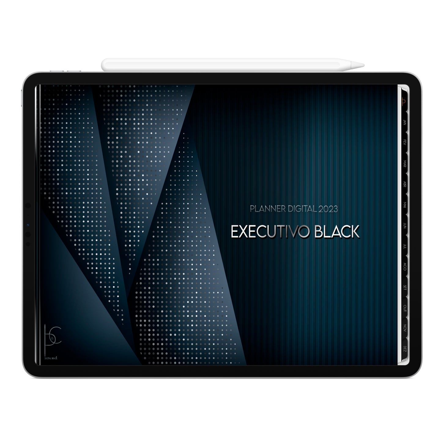 Planner Digital 2023 Horizontal Executivo Black II • iPad Tablet • Download Instantâneo • Sustentável