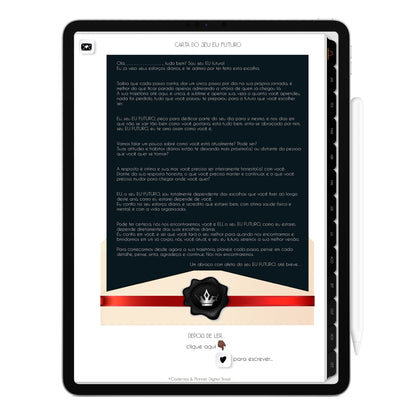 Planner Digital 2023 Vertical Executivo Black Luxo Discreto • iPad Tablet • Download Instantâneo • Sustentável