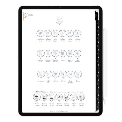 Planner Digital 2023 Vertical Executivo Black Trono Real • iPad Tablet • Download Instantâneo • Sustentável