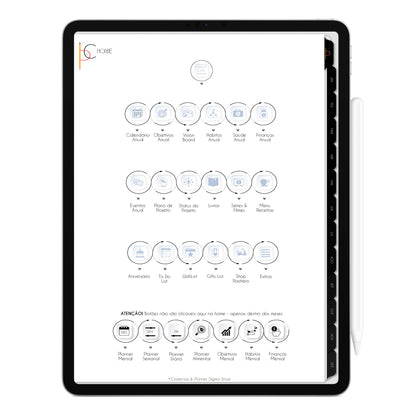Planner Digital 2023 Vertical Executivo Black Pó Estelar • iPad Tablet • Download Instantâneo • Sustentável