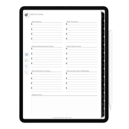 Planner Digital 2023 Vertical Executivo Black Pó Estelar • iPad Tablet • Download Instantâneo • Sustentável