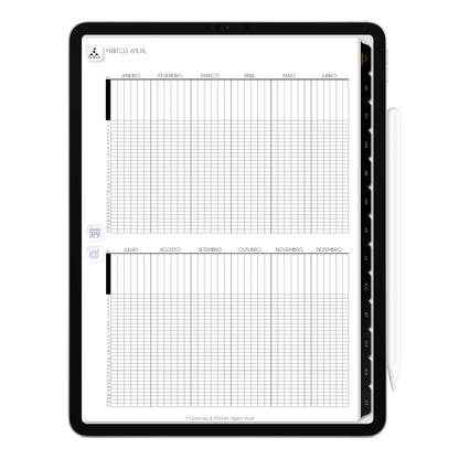 Planner Digital 2023 Vertical Executivo Black Bela Magia • iPad Tablet • Download Instantâneo • Sustentável