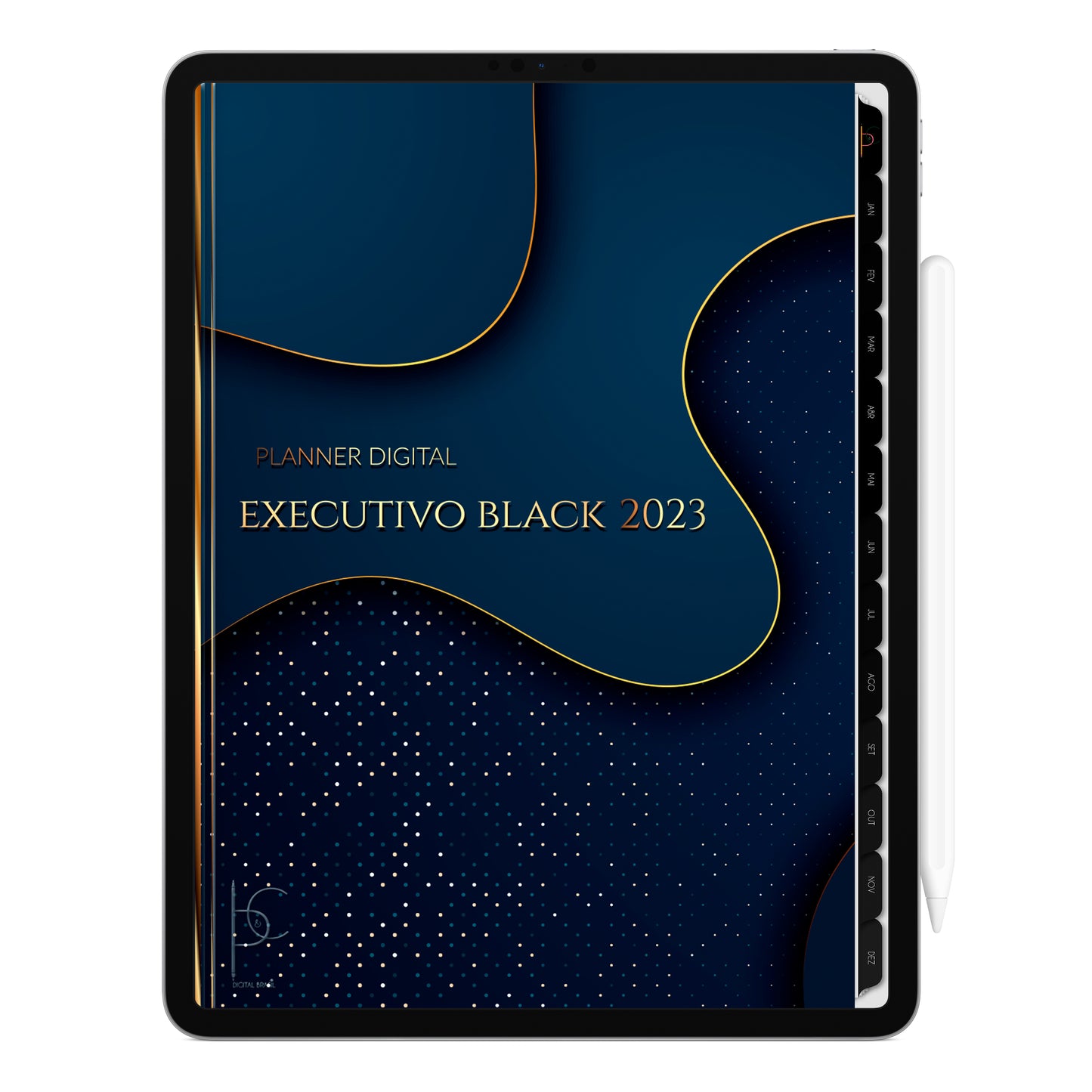 Planner Digital 2023 Vertical Executivo Black Pó Estelar • iPad Tablet • Download Instantâneo • Sustentável