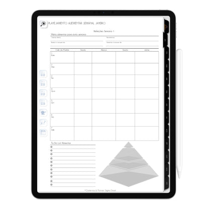 Planner Digital 2023 Vertical Executivo Black I • iPad Tablet • Download Instantâneo • Sustentável