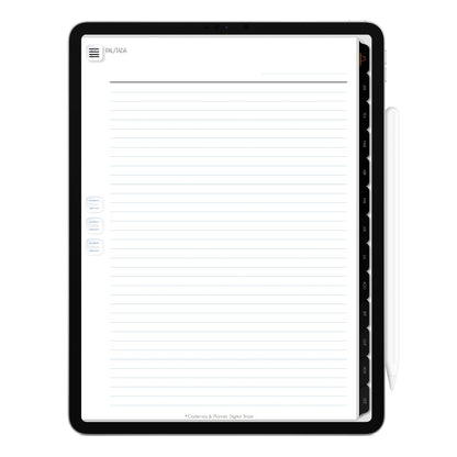 Planner Digital 2023 Vertical Executivo Black Linhas de Decisão • iPad Tablet • Download Instantâneo • Sustentável