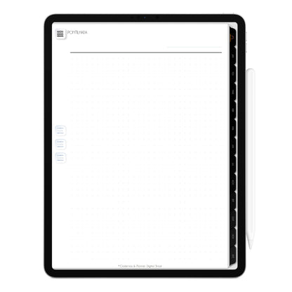 Planner Digital 2023 Vertical Executivo Black Trono Real • iPad Tablet • Download Instantâneo • Sustentável