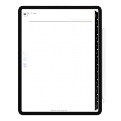 Planner Digital 2023 Vertical Executivo Black Neon • iPad Tablet • Download Instantâneo • Sustentável