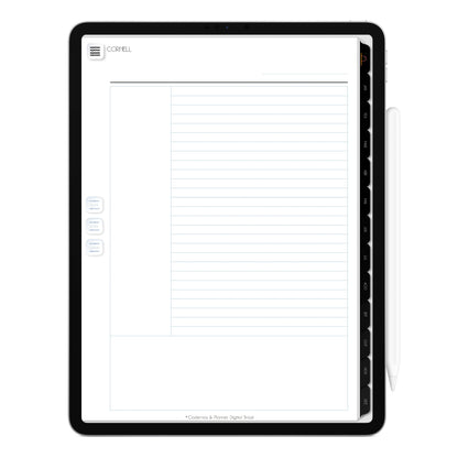 Planner Digital 2023 Vertical Executivo Black Bela Magia • iPad Tablet • Download Instantâneo • Sustentável
