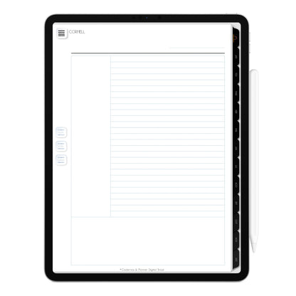 Planner Digital 2023 Vertical Executivo Black Luxo Discreto • iPad Tablet • Download Instantâneo • Sustentável
