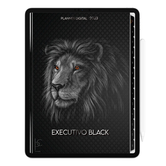 Planner Digital 2023 Vertical Executivo Black Energia Interior • iPad Tablet • Download Instantâneo • Sustentável