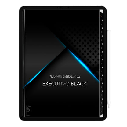 Planner Digital 2023 Vertical Executivo Black Luxo Discreto • iPad Tablet • Download Instantâneo • Sustentável