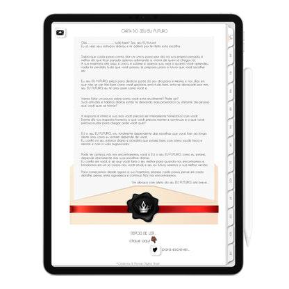 Planner Digital 2023 Vertical Executivo White Missão Divina • iPad Tablet • Download Instantâneo • Sustentável
