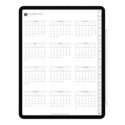 Planner Digital 2023 Vertical Executivo White Missão Divina • iPad Tablet • Download Instantâneo • Sustentável