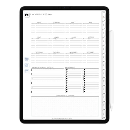 Planner Digital 2023 Vertical Executivo White Missão Divina • iPad Tablet • Download Instantâneo • Sustentável
