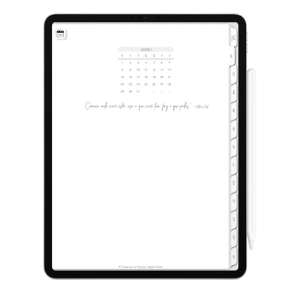 Planner Digital 2023 Vertical Executivo White Rio da Realização • iPad Tablet • Download Instantâneo • Sustentável