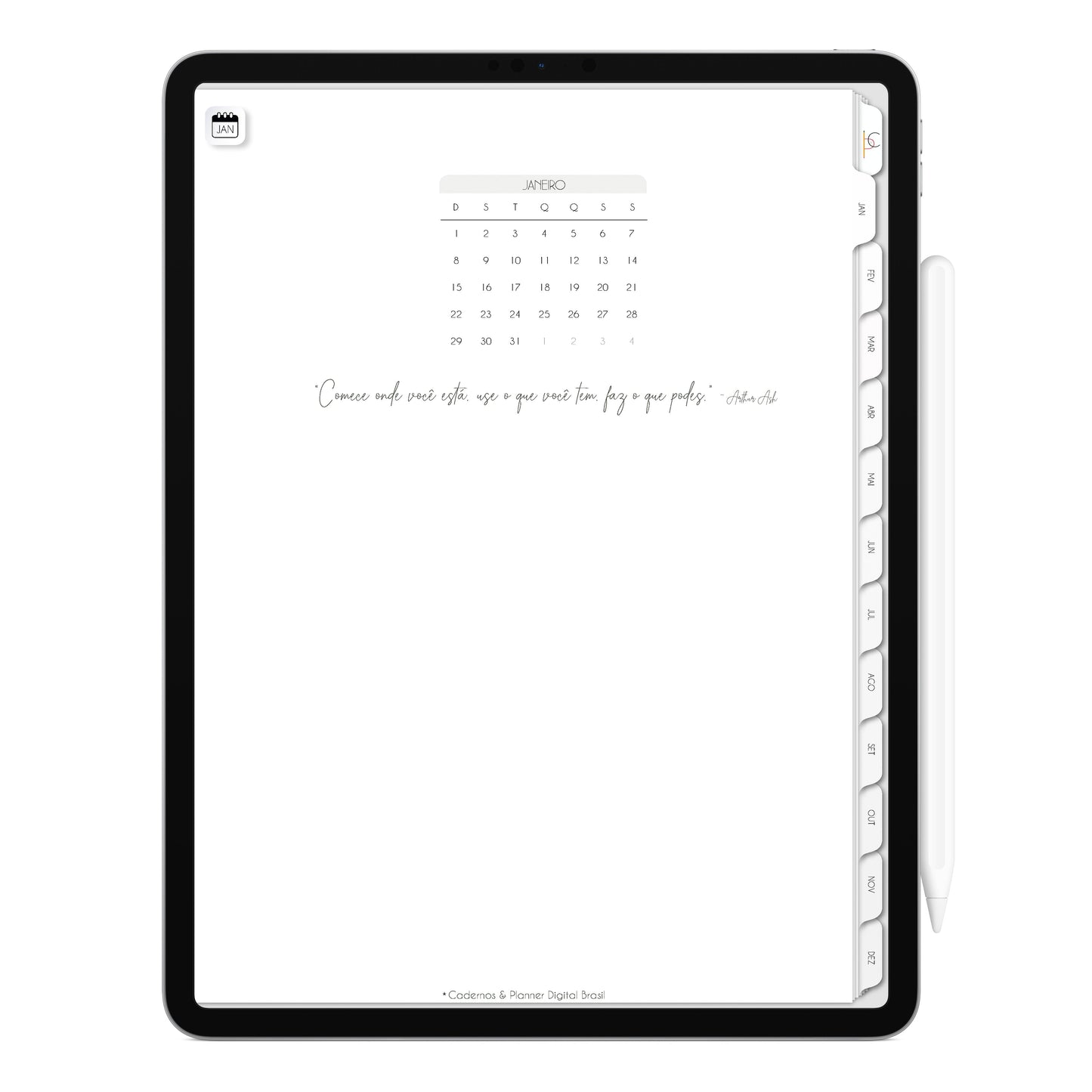 Planner Digital 2023 Vertical Executivo White Missão Divina • iPad Tablet • Download Instantâneo • Sustentável