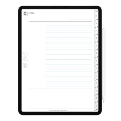 Planner Digital 2023 Vertical Executivo White Horizonte Sublime • iPad Tablet • Download Instantâneo • Sustentável