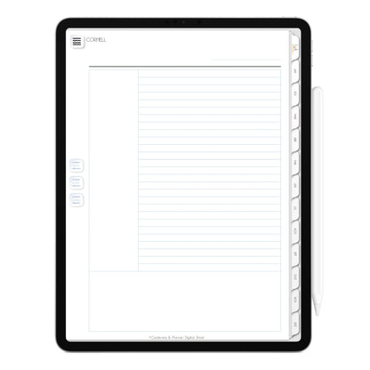 Planner Digital 2023 Vertical Executivo White Woman • iPad Tablet • Download Instantâneo • Sustentável