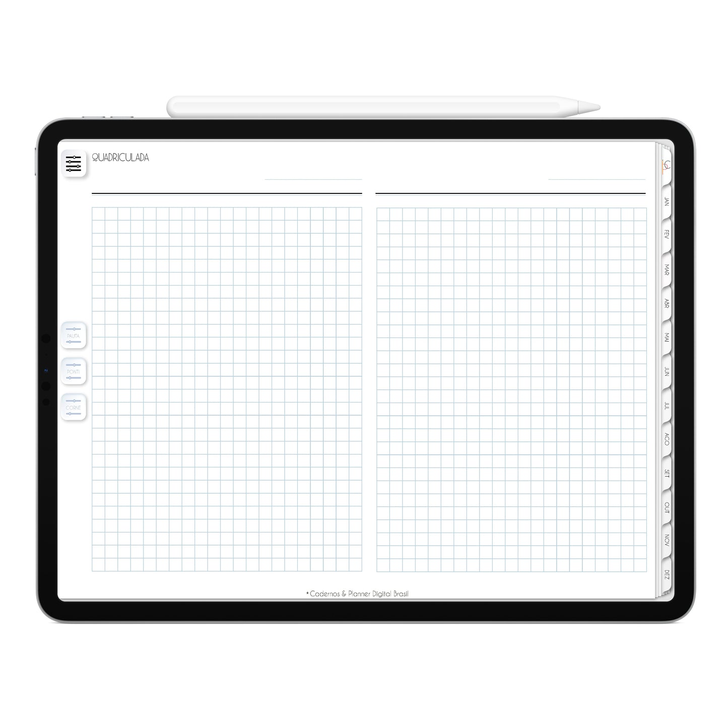 Planner Digital 2023 Horizontal Executivo White Natural Glamour • iPad Tablet • Download Instantâneo • Sustentável