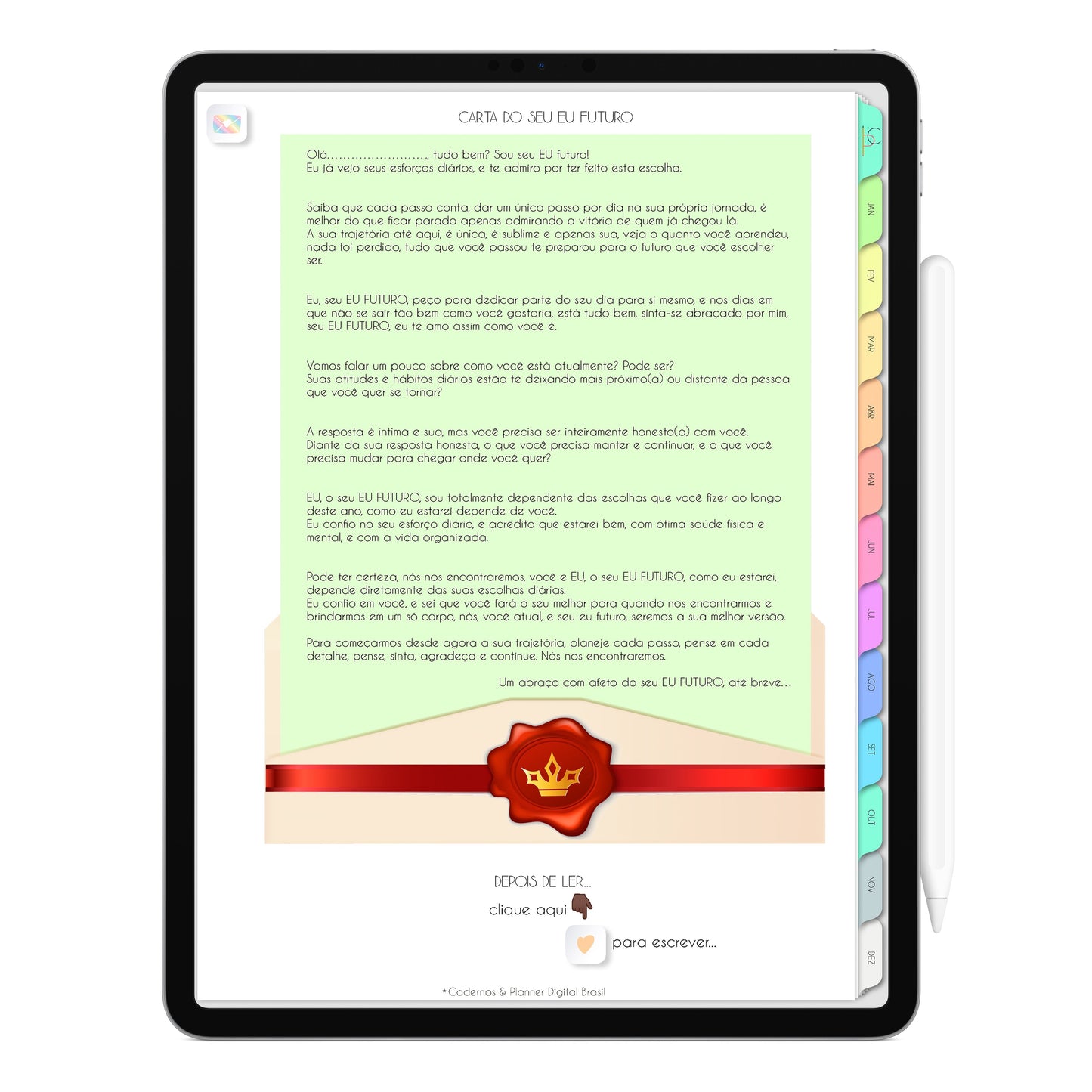 Planner Digital 2023 Vertical Life In Colors Golden Love • iPad Tablet • Download Instantâneo • Sustentável